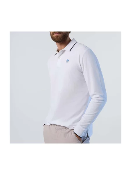 Polo majica North Sails sa dugačkim rukavima bijela