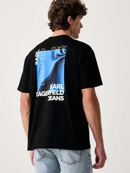Karl Lagerfeld Jeans tricou de damă din negru