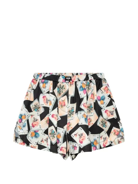Pantaloni scurți Msgm cu imagine negru