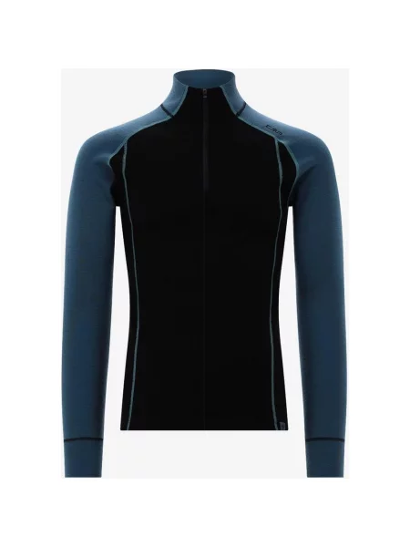 Koszulka termoaktywna CMP Unlimitech Performance Merino Half Zip długi rękaw niebieski 54 czarny