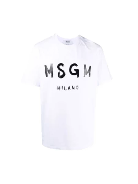 Koszulka Msgm z nadrukiem biała