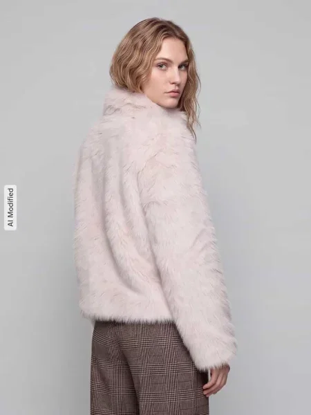 Kurtka o kroju regular fit z imitacji futra model ‘MONROE’ Vero Moda