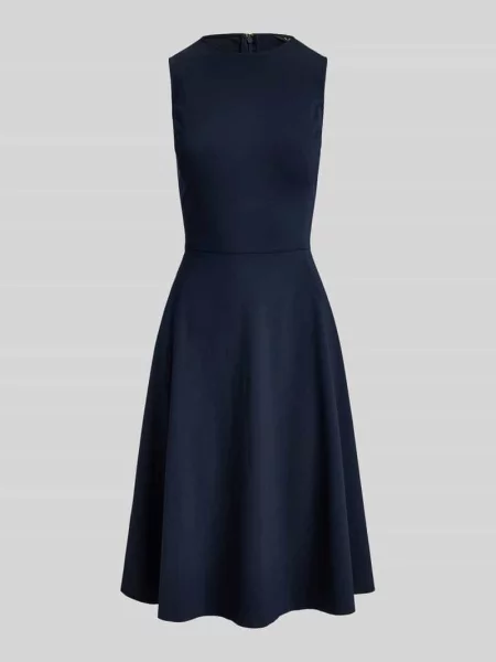 Sukienka biznesowa z mieszanki Lauren Ralph Lauren granatowa