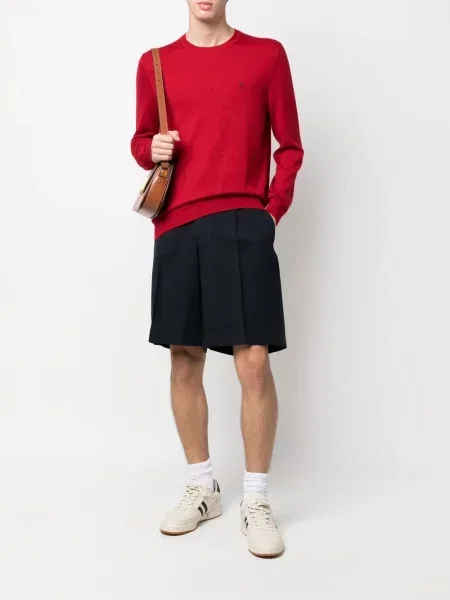 Haftowana koszula Polo Ralph Lauren wełniana niebieska