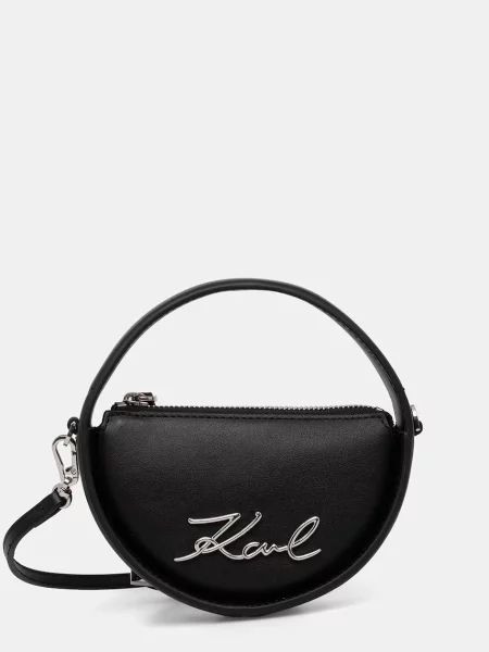 Karl Lagerfeld geantă crossbody pentru femei din piele K/SIGNATURE negru