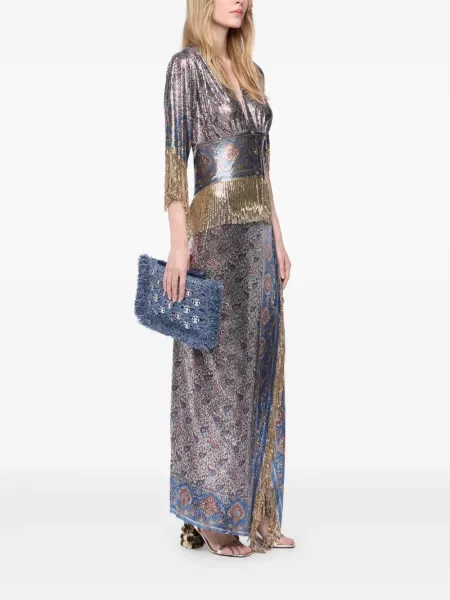 Rochie din denim Rabanne albastru