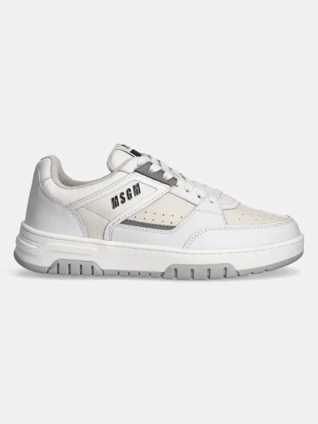 Шкіряні кросівки MSGM білий