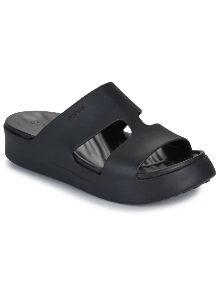 Natikači Crocs s platformo črna