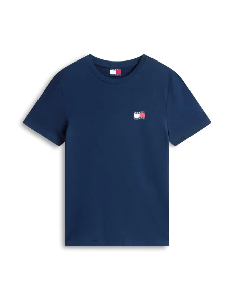 Tommy Jeans Tricou albastru închis / roșu alb