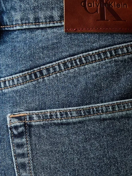 Calvin Klein Jeans дънки mom fit дамски синьо
