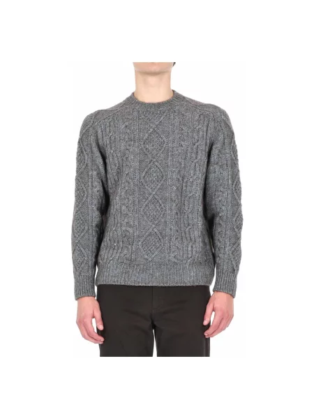 Sweter Herno z nadrukiem szary