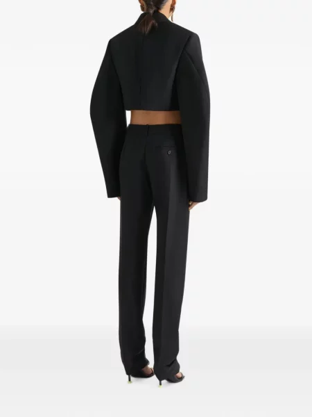 Decupat geacă Givenchy de lână negru