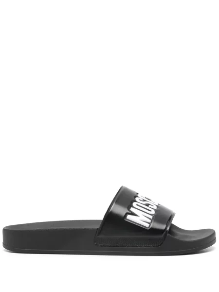 Papuci Moschino cu autograf negru