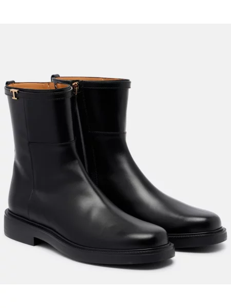 Cizme scurte Tod's din piele negru