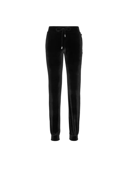 Spodnie Philipp Plein do biegania skórzane czarne