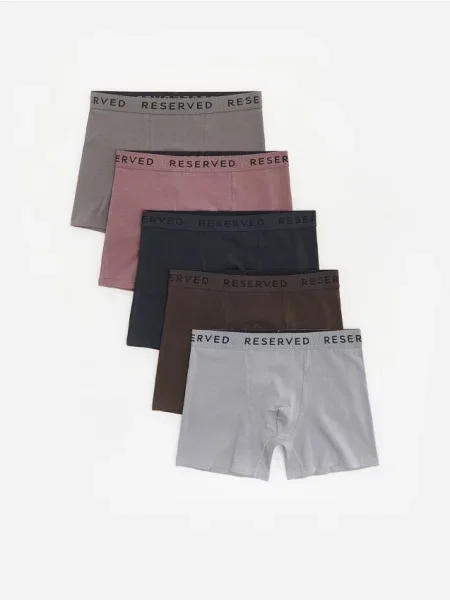 Reserved Set de 5 perechi de boxeri long mov