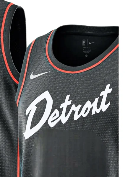 Prugasta vesta Nike s okruglim izrezom od flisa crvena