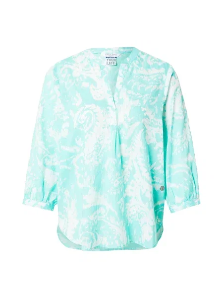 ZABAIONE Bluză verde jad alb