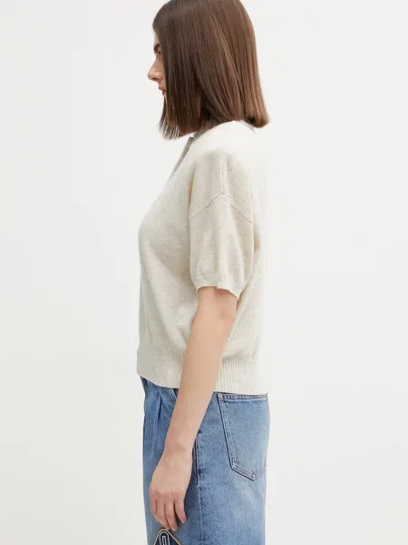 Rotate pulover pentru femei din lână bej