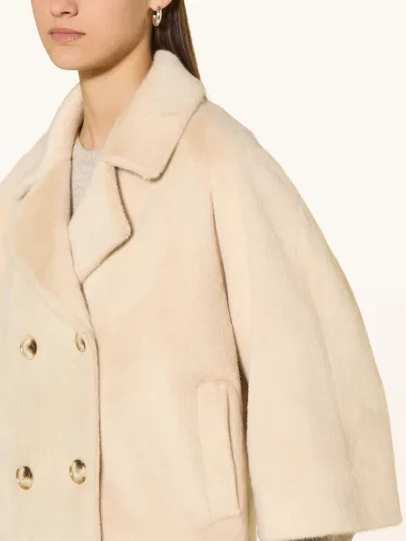 Mrs & Hugs Bunda Z Umělé Kožešiny S Rukávem krémová