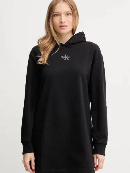 Calvin Klein Jeans sukienka mini oversize czarny