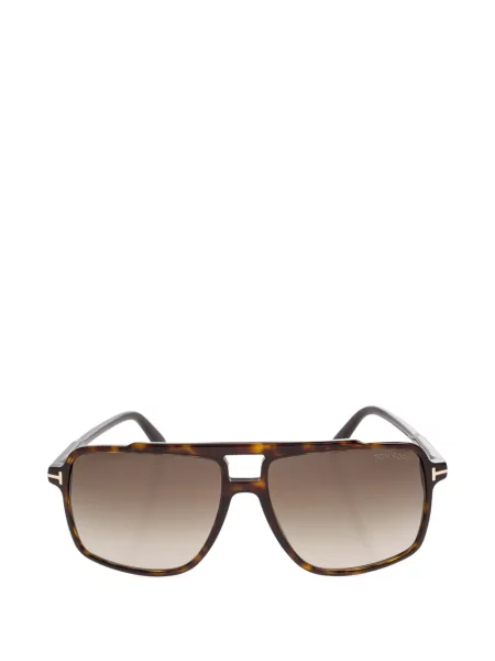 Ochelari de soare Tom Ford cu imprimeu geometric maro