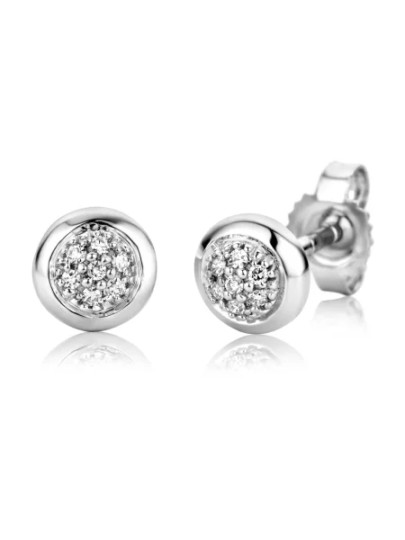 DIAMANT LETERNEL Náušnice Ohrstecker aus Weißgold mit Diamant strieborná