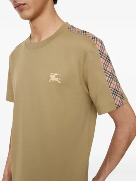 Tricou Burberry în carouri maro