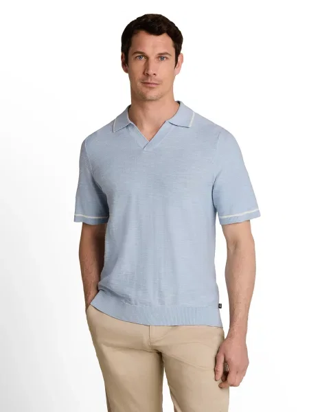 TOM TAILOR Pulover albastru deschis alb