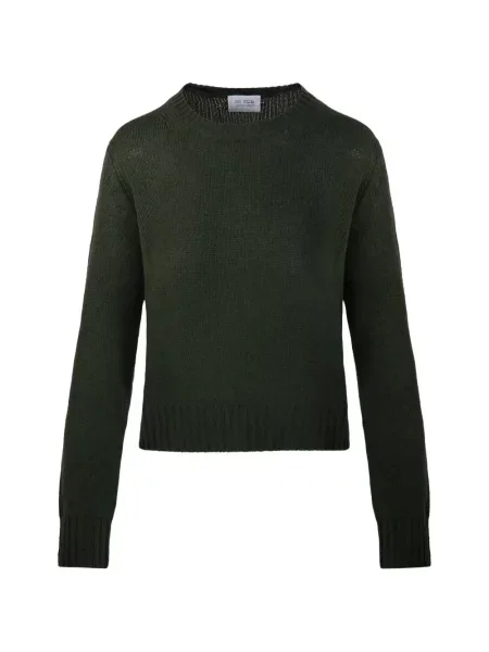 Pulover Beyou cu decolteu rotund verde