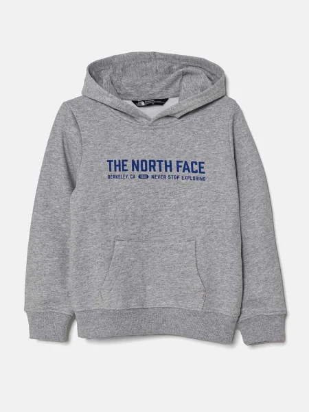 The North Face Dětská mikina VARSITGRAPHIC RELAXED HOODIE šedá