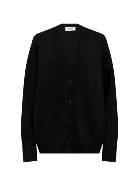 Cardigan Laneus tricotate cu decolteu în V negru
