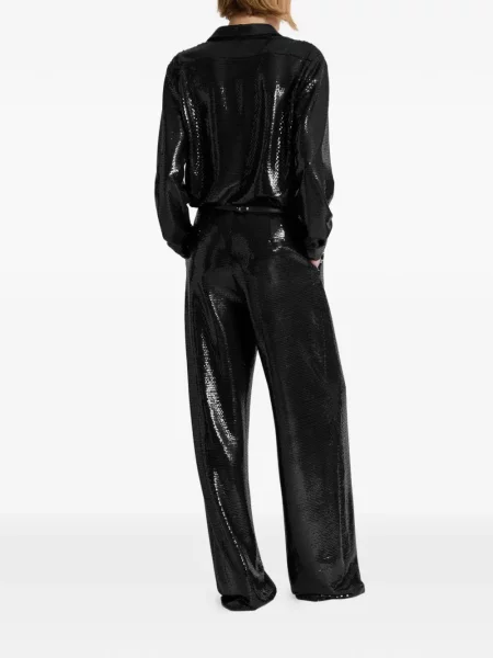 Pantaloni Alberta Ferretti cu paiete negru