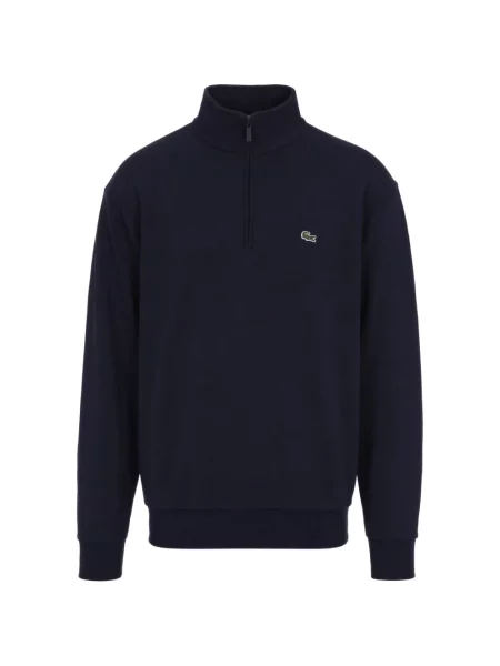 Pulover Lacoste cu autograf albastru