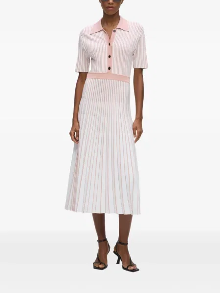 Rochie midi Karl Lagerfeld tricotate alb