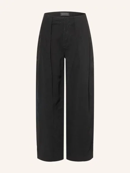Allsaints Kalhoty Z Lnu černá
