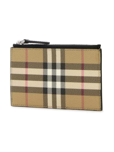 Portfel Burberry z nadrukiem płócienny beżowy
