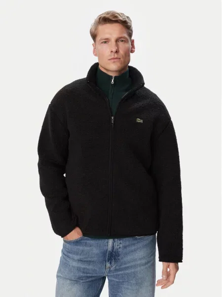 Lacoste hanorac cu din polar pentru bărbați negru