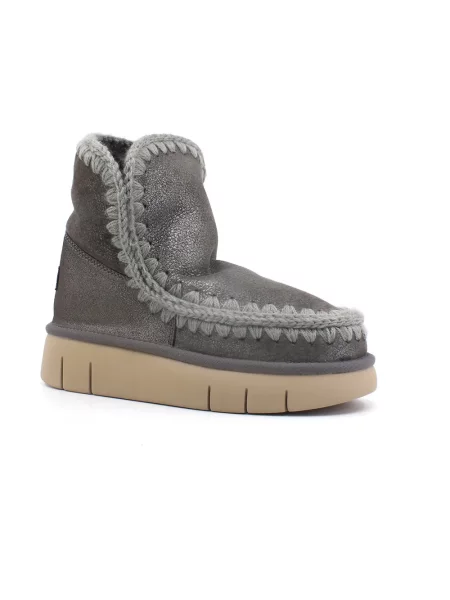 Buty do kostki Mou skórzane szare