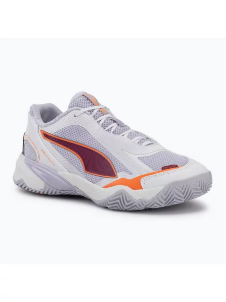 Încălțăminte de handbal pentru femei PUMA Solarstrike 4 puma white/heat fire/lilac crush berry alb