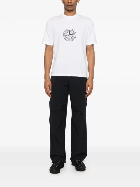 Tricou Stone Island cu imagine alb