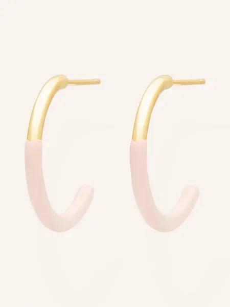 Lulu Copenhagen Náušnice Color Hoop zlatá růžová