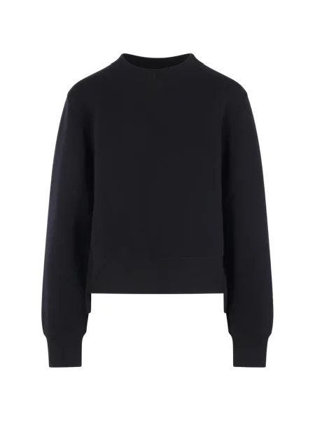 Pulover Sacai cu decolteu rotund negru