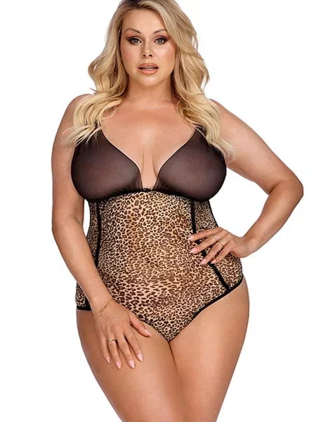 Женское боди в леопардовый принт Боді_Anais_Marcianna