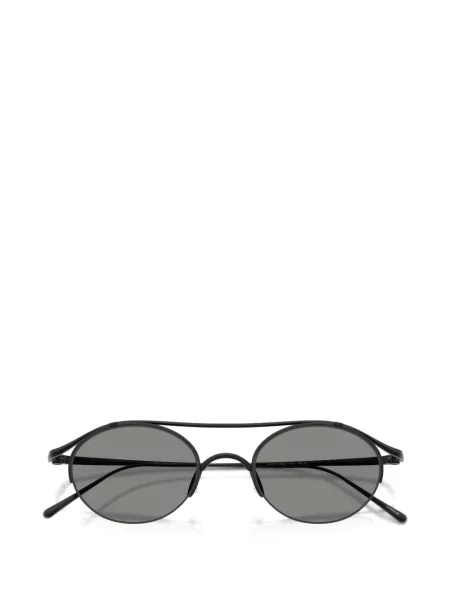 Kulaté sluneční brýle Giorgio Armani černé