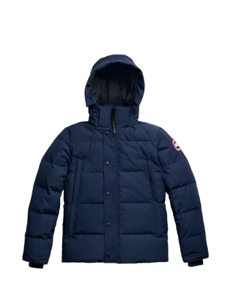 Geacă Canada Goose cu glugă albastru