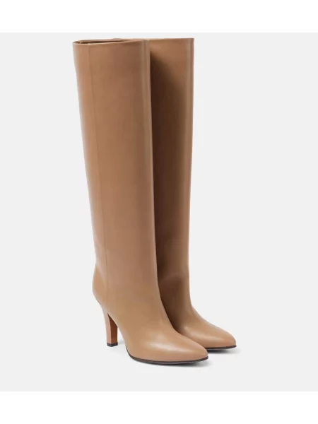 Cizme The Row din piele bej