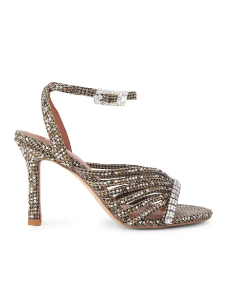 Kurt Geiger London sandale cu înalt Crystal Strappy Sandal maro