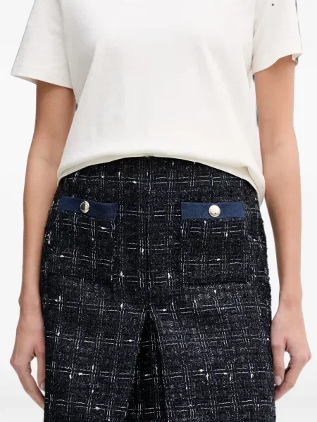 Fusta mini Morgan din tweed negru