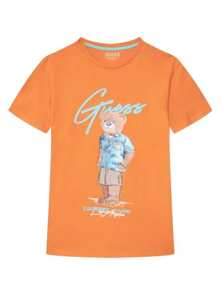 Guess Marškinėliai Regular Fit oranžinė